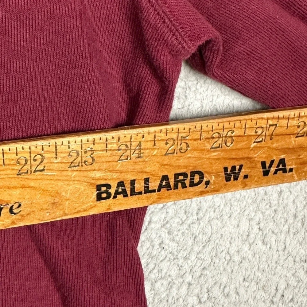 Polo Ralph Lauren Sweater Mens XL Burgundy Estate Rib Quarter Zip Flesh Pony EUC